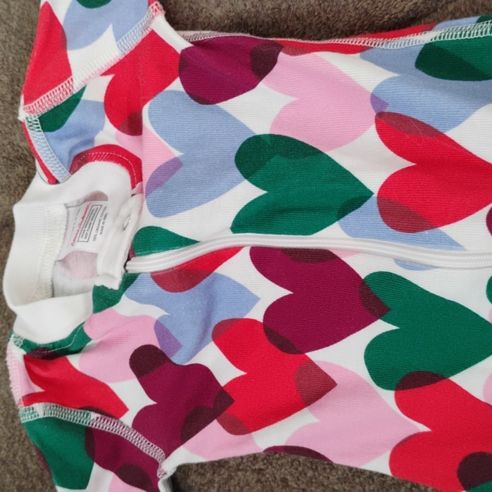 Hanna Andersson Colorful Heart Baby Onesie